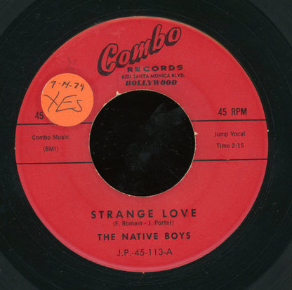 The Native Boys : Strange Love / Cheerlyn (7", RP, Red)