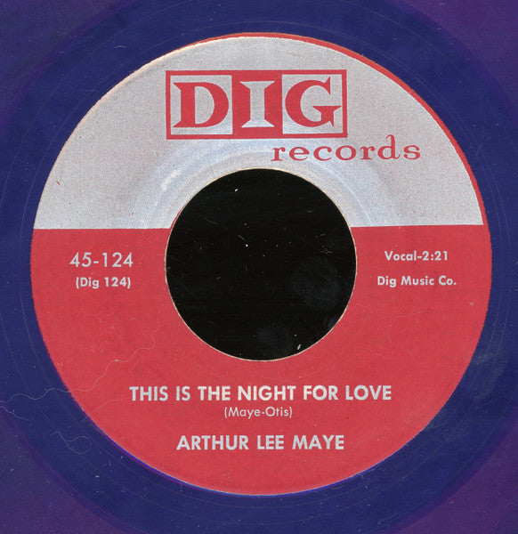 Arthur Lee Maye : Honey Honey / This Is The Night For Love (7", Unofficial, Pur)