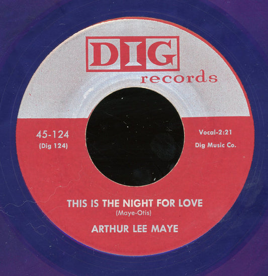 Arthur Lee Maye : Honey Honey / This Is The Night For Love (7", Unofficial, Pur)