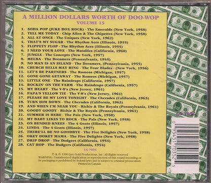 Various : A Million Dollars Worth Of Doo-Wop Volume 15 (CD, Comp)