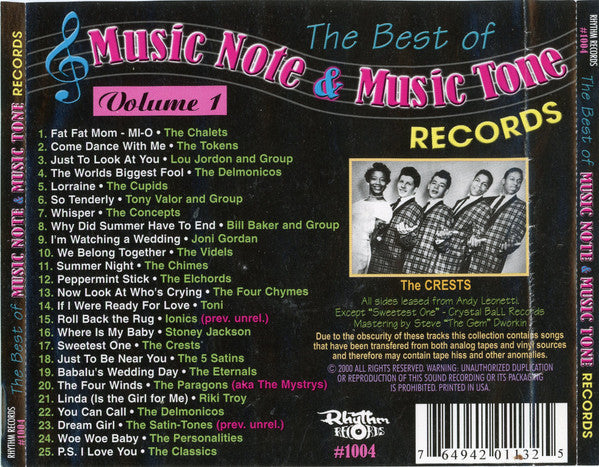 Various : The Best Of Music Note & Music Tone Records (CD, Comp)