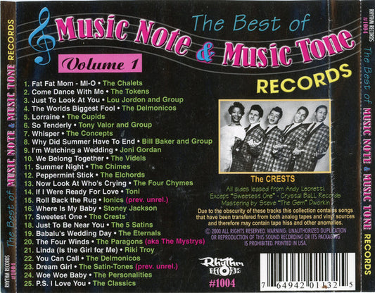Various : The Best Of Music Note & Music Tone Records (CD, Comp)