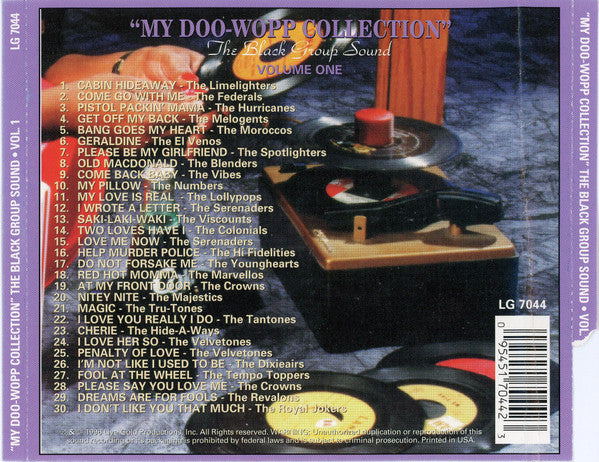 Various : "My Doo-Wopp Collection" The Black Group Sound Volume One (CD, Comp)