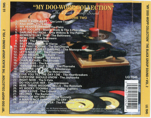 Various : "My Doo-Wopp Collection" The Black Group Sound Volume Two (CD, Comp)