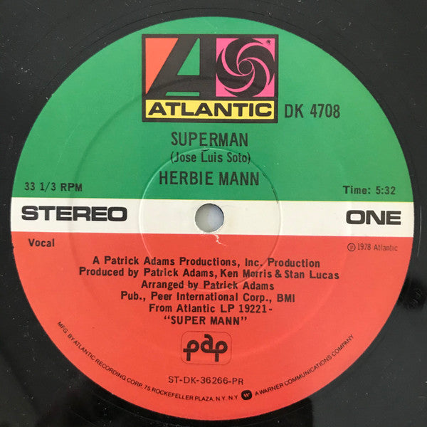 Herbie Mann : Superman (12", Single, Pre)