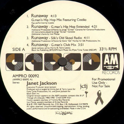 Janet Jackson : Runaway (2x12", Promo)