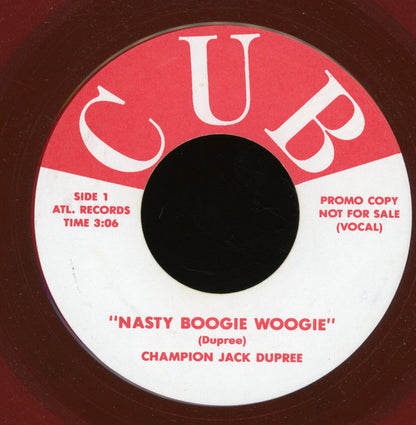 Champion Jack Dupree, The Five Satins : Nasty Boogie Woogie / Can I Come Over Tonight (7", Promo, Unofficial, Red)