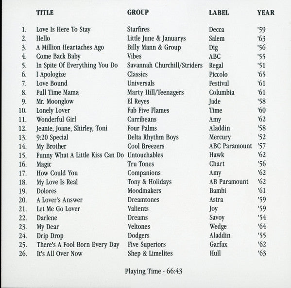 Various : Dynamite Group Sounds Vol. 20 - 26 Explosive Group Harmony Sides (CD, Comp)