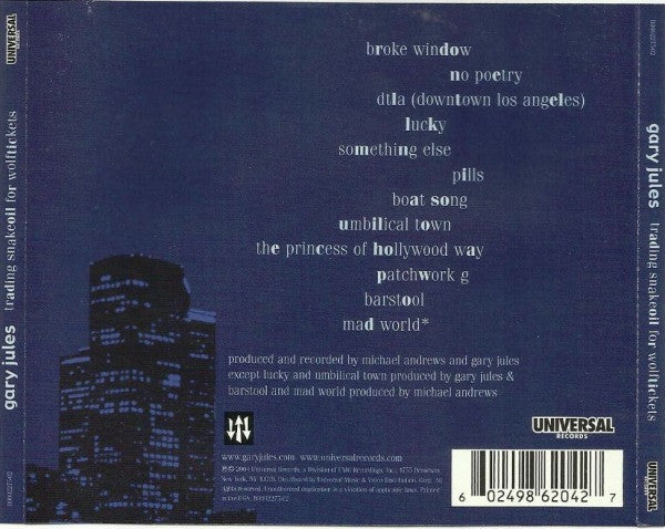 Gary Jules : Trading Snakeoil For Wolftickets (CD, Album)