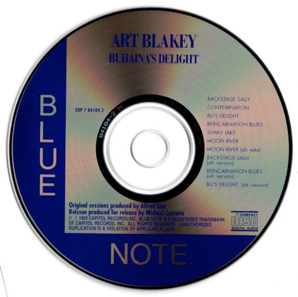 Art Blakey & The Jazz Messengers : Buhaina's Delight (CD, Album, RE, EMI)