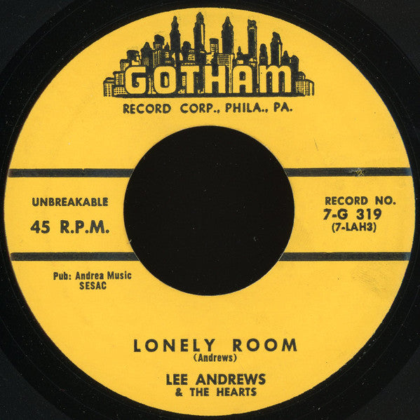 Lee Andrews & The Hearts : Lonely Room / Leona (7", Single)