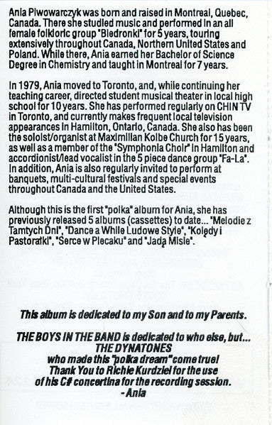 The Dyna-Tones, Ania Piwowarczyk : Ania Meets The Dynatones (Cass, Album)
