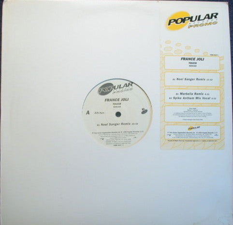 France Joli : Touch (Remixes) (12", Promo)