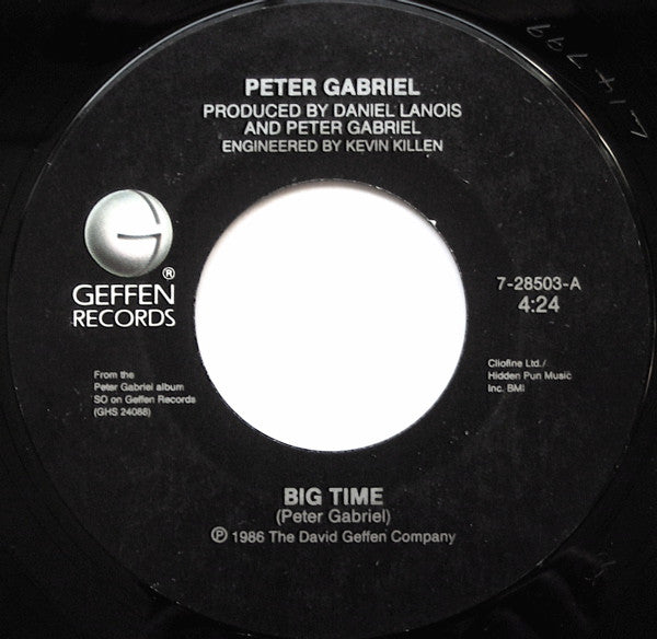 Peter Gabriel : Big Time (7", Single, SP )