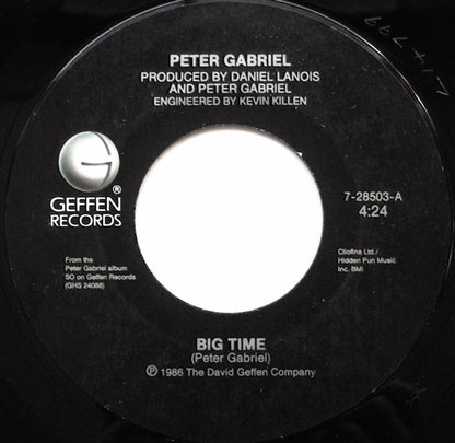 Peter Gabriel : Big Time (7", Single, SP )