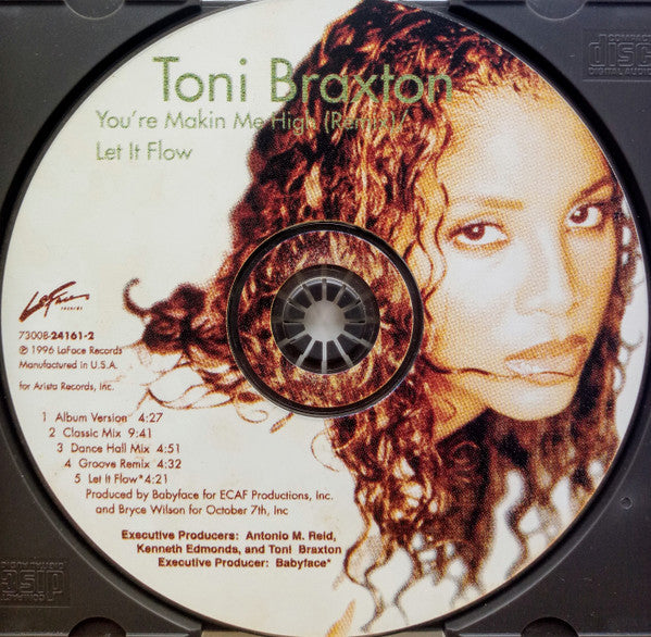 Toni Braxton : You're Makin Me High (Remix) / Let It Flow (CD, Maxi)