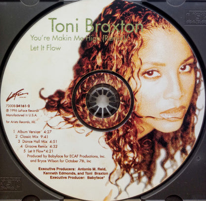 Toni Braxton : You're Makin Me High (Remix) / Let It Flow (CD, Maxi)