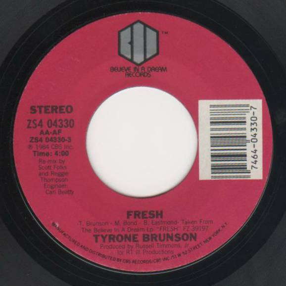 Tyrone Brunson : Fresh (7", Styrene)