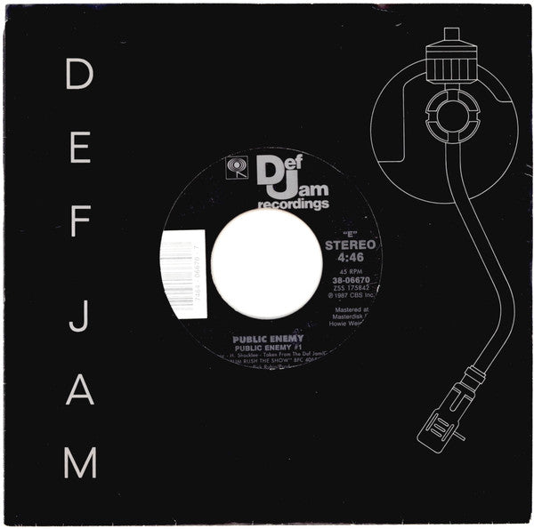 Public Enemy : Public Enemy #1 (7", Single, Styrene)