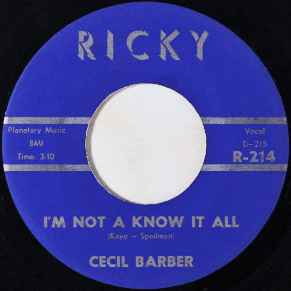 Cecil Barber : You Can Make It If You Try / I'm Not Know It All (7", Single)