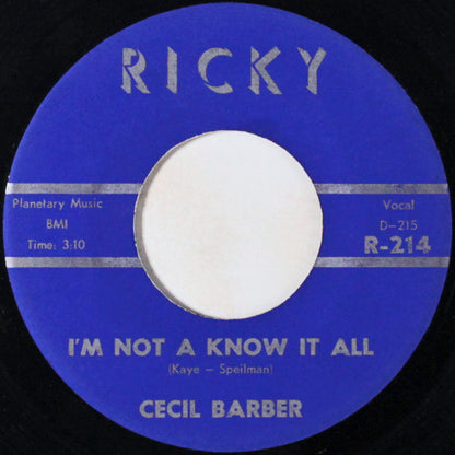 Cecil Barber : You Can Make It If You Try / I'm Not Know It All (7", Single)