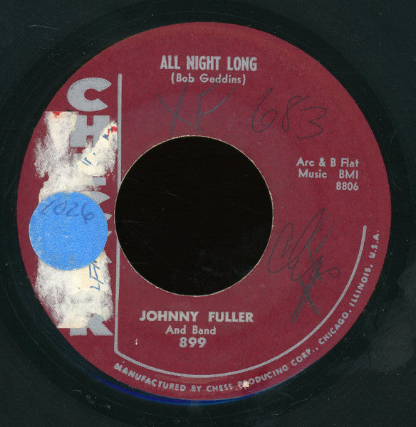 Johnny Fuller And Band : All Night Long (7", Single, RE)