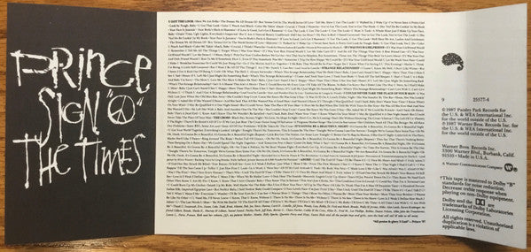 Prince : Sign "O" The Times (Cass, Album, SR)