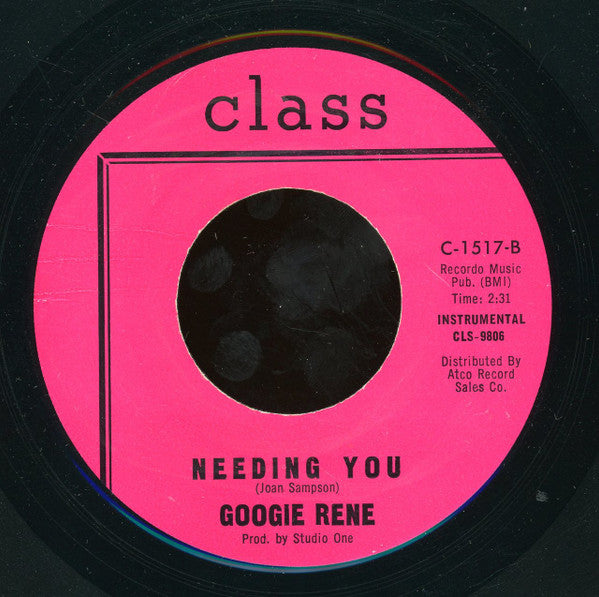 Googie Rene Combo : Smokey Joe's La La / Needing You (7", Bes)