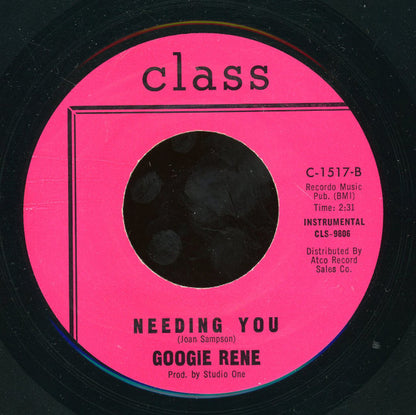 Googie Rene Combo : Smokey Joe's La La / Needing You (7", Bes)