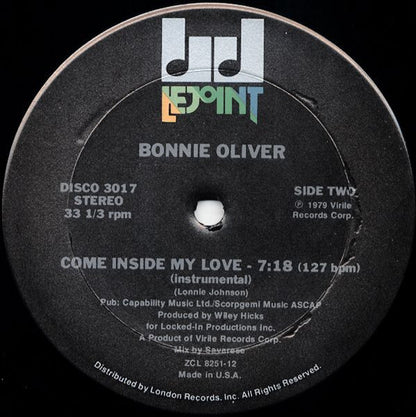 Bonnie Oliver : Come Inside My Love (12")