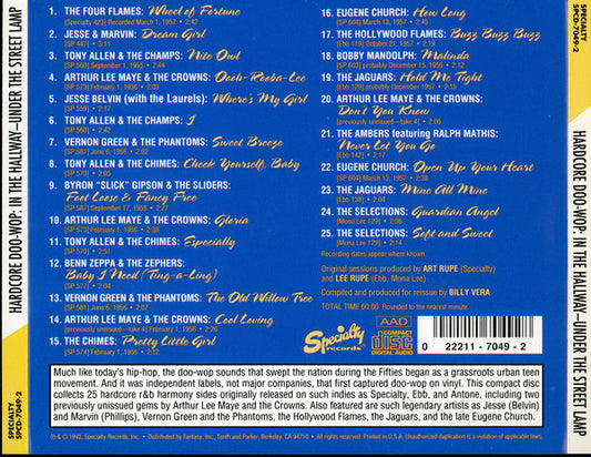 Various : Hardcore Doo-Wop: In The Hallway Under The Street Lamp (CD, Comp)