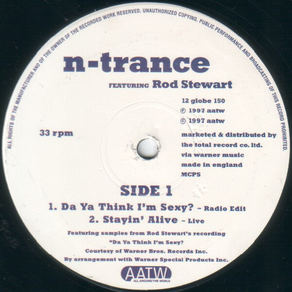 N-Trance Featuring Rod Stewart : Da Ya Think I'm Sexy? (12")