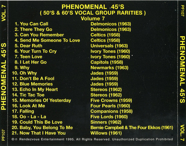 Various : Phenomenal 45's Vol.7 (CD, Comp)