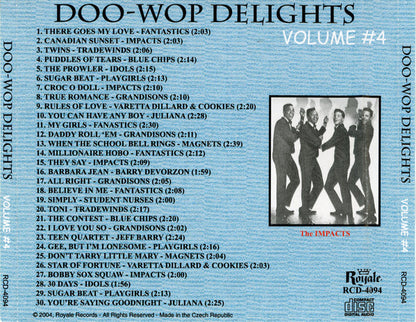 Various : Doo-Wop Delights Volume #4 (CDr, Comp)