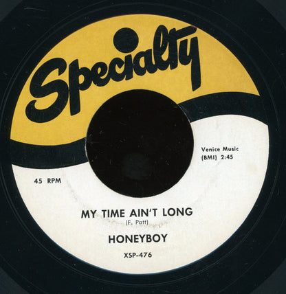 Honeyboy : Bloodstains On The Wall / My Time Ain't Long (7", Single, RE)