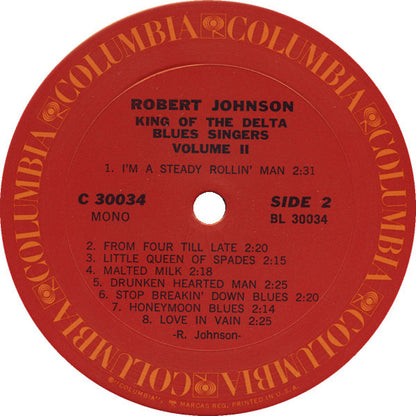 Robert Johnson : King Of The Delta Blues Singers (Vol. II) (LP, Album, Comp, Mono, Ter)