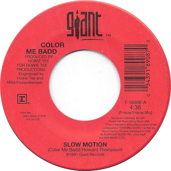 Color Me Badd : Slow Motion (7")