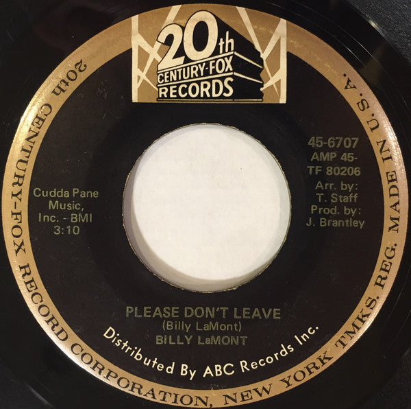 Billy Lamont : Sweet Thang / Please Don't Leave (7", Single)