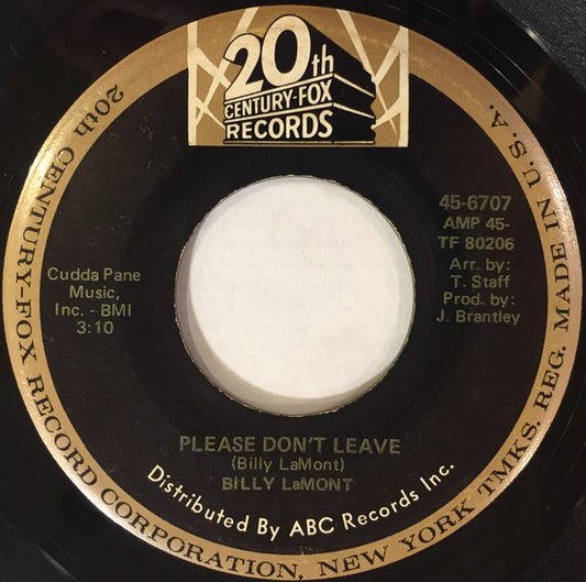 Billy Lamont : Sweet Thang / Please Don't Leave (7", Single)