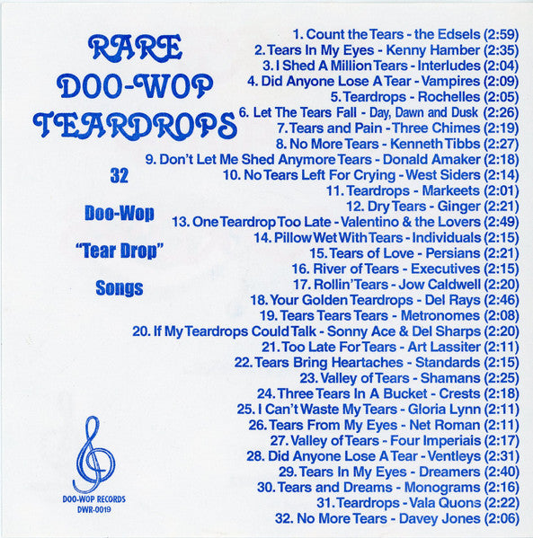 Various : Rare Doo-Wop Teardrops (CDr, Comp)