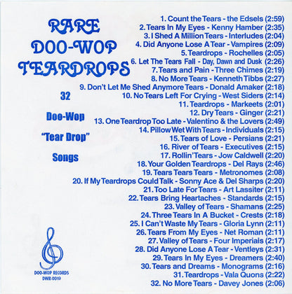 Various : Rare Doo-Wop Teardrops (CDr, Comp)