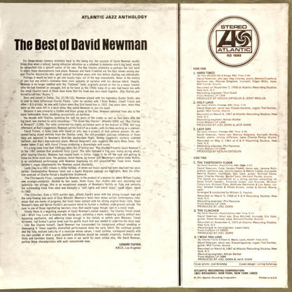 David "Fathead" Newman : The Best Of David Newman (LP, Comp, RI )