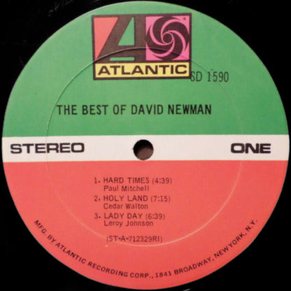 David "Fathead" Newman : The Best Of David Newman (LP, Comp, RI )