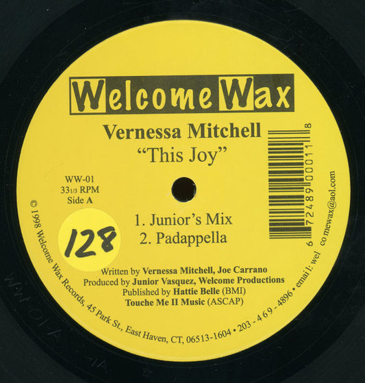 Vernessa Mitchell : This Joy (12")