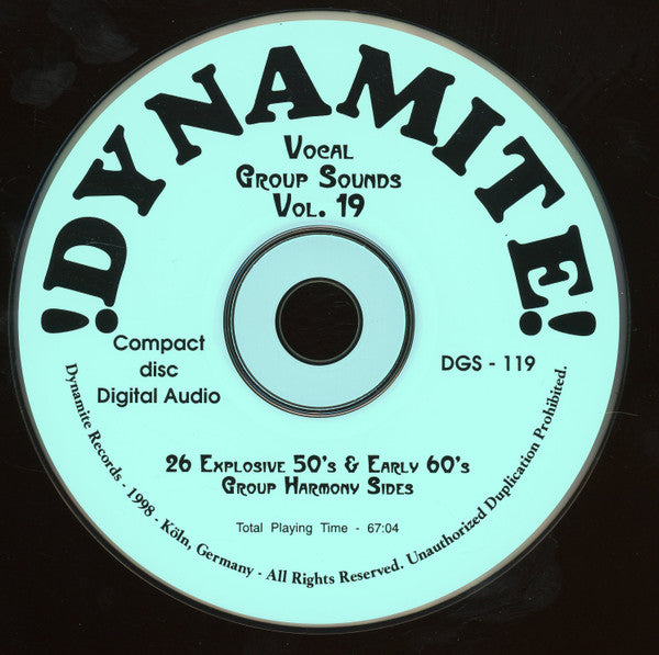Various : Dynamite Group Sounds Vol. 19 - 26 Explosive Group Harmony Sides (CD, Comp)
