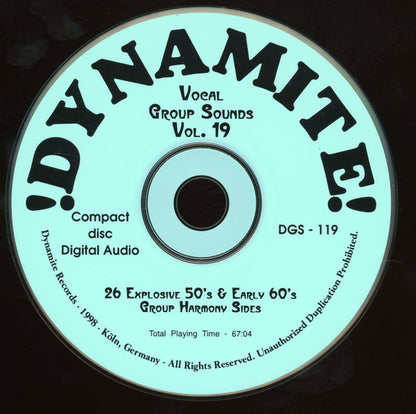 Various : Dynamite Group Sounds Vol. 19 - 26 Explosive Group Harmony Sides (CD, Comp)