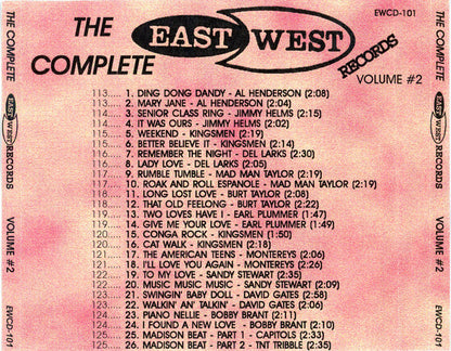 Various : The Complete East West Records Volume 2 (CDr, Comp)