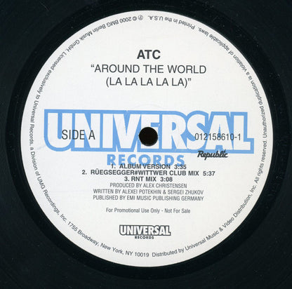 ATC : Around The World (La La La La La) (12", Promo)