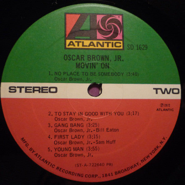 Oscar Brown Jr. : Movin' On (LP, Album)
