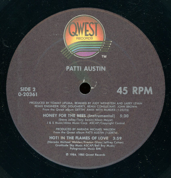Patti Austin : Honey For The Bees (12", Maxi, SRC)